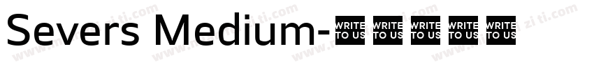 Severs Medium字体转换